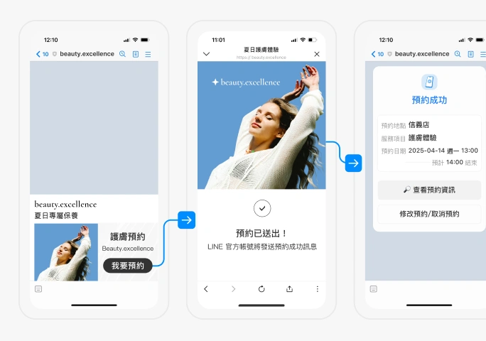 「不用再來回溝通,24 小時都能自動接單」示意