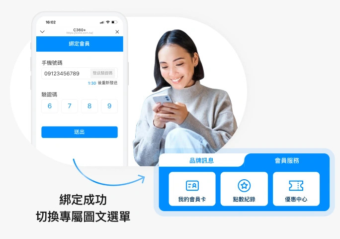 「打造會員專屬服務,提升使用體驗」示意